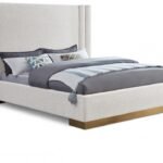 Halton Boucle Fabric Upholstered Bed