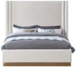 Halton Boucle Fabric Upholstered Bed - Image 3