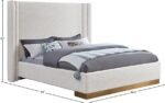 Halton Boucle Fabric Upholstered Bed - Image 7