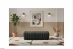 Heathrow Boucle Fabric Upholstered Bench - Image 2