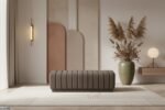 Heathrow Boucle Fabric Upholstered Bench - Image 2