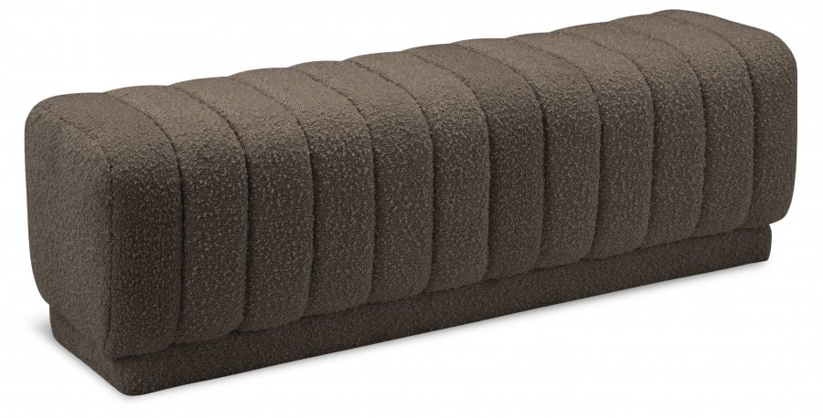 23392.jpg Heathrow Boucle Fabric Upholstered Bench - Image 1