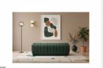 Heathrow Boucle Fabric Upholstered Bench - Image 2