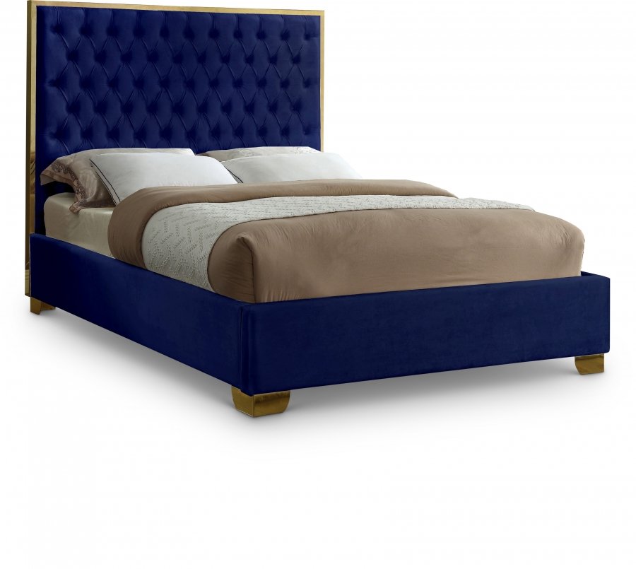 2384.jpg Lana Velvet Upholstered Bed - Image 1