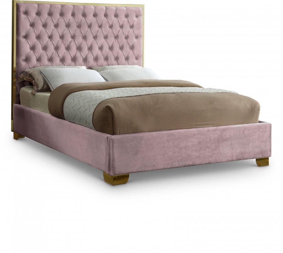 2387.jpg Lana Velvet Upholstered Bed - Image 1