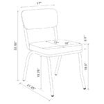 RETRO 5-PIECE ROUND DINING TABLE SET WHITE AND BLACK - Image 10