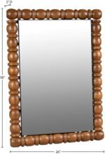 Aubrey Acacia Wood Frame Mirror - Image 8