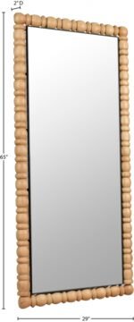 Aubrey Acacia Wood Frame Mirror - Image 8