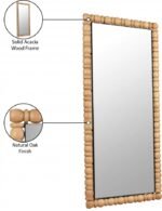 Aubrey Acacia Wood Frame Mirror - Image 9