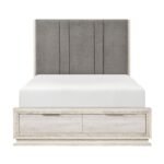 2391-1* Queen Platform Bed with Footboard Storage - Image 2