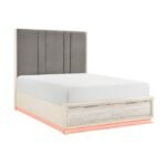 2391-1* Queen Platform Bed with Footboard Storage