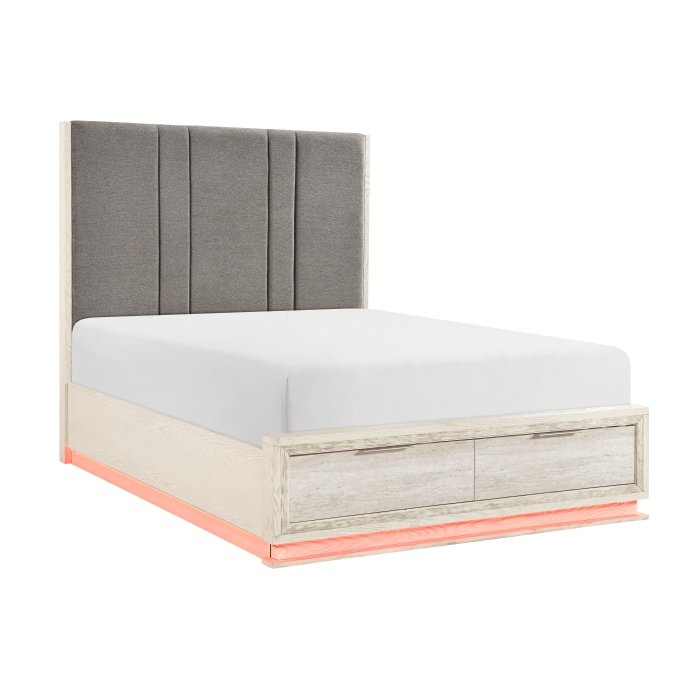 2391-1_noBG_side_RED_2__l.jpg 2391-1* Queen Platform Bed with Footboard Storage - Image 1