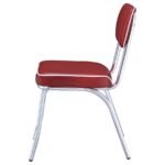 RETRO UPHOLSTERED DINING SIDE CHAIR RED (SET OF 2) - Image 6
