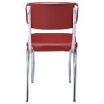 RETRO UPHOLSTERED DINING SIDE CHAIR RED (SET OF 2) - Image 8