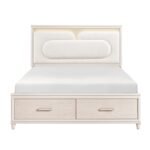 2451-1* Queen Platform Bed with Footboard Storage