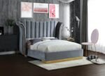 Flora Velvet Upholstered Bed - Image 2