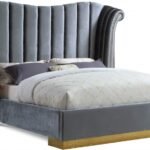 Flora Velvet Upholstered Bed