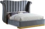 Flora Velvet Upholstered Bed