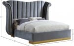 Flora Velvet Upholstered Bed - Image 4