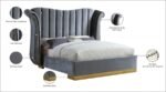 Flora Velvet Upholstered Bed - Image 5