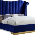 Flora Velvet Upholstered Bed