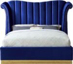 Flora Velvet Upholstered Bed - Image 3
