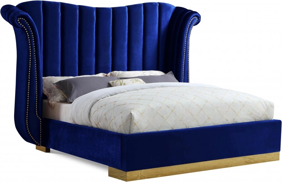 2458.jpg Flora Velvet Upholstered Bed - Image 1