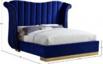 Flora Velvet Upholstered Bed - Image 4