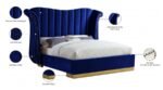 Flora Velvet Upholstered Bed - Image 5