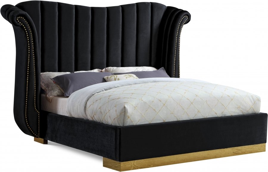2461.jpg Flora Velvet Upholstered Bed - Image 1