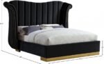 Flora Velvet Upholstered Bed - Image 4
