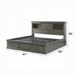 Louis Philippe III Queen Bed W/Storage - Image 2