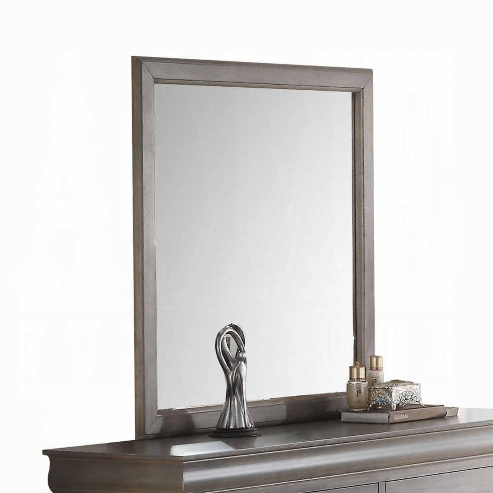 25504.jpg Louis Philippe III Gray Mirror - Image 1