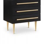 Marisol Wood Veneer And Iron Nightstand