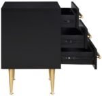 Marisol Wood Veneer And Iron Nightstand - Image 4