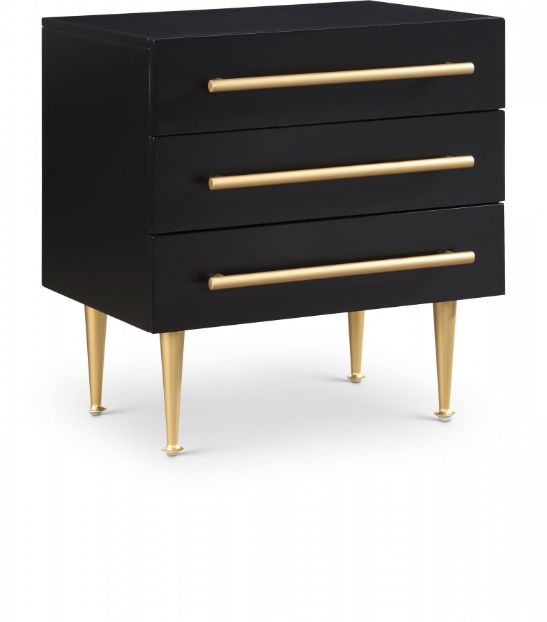 25948.jpg Marisol Wood Veneer And Iron Nightstand - Image 1