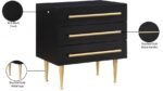 Marisol Wood Veneer And Iron Nightstand - Image 10