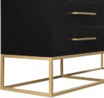 Maxine Wood Veneer And Iron Dresser - Image 11