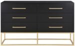 Maxine Wood Veneer And Iron Dresser - Image 4