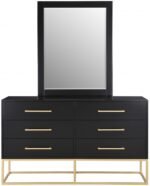 Maxine Wood Veneer And Iron Dresser - Image 5