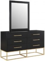 Maxine Wood Veneer And Iron Dresser - Image 6
