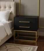 Maxine Wood Veneer And Iron Nightstand - Image 2