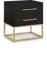 Maxine Wood Veneer And Iron Nightstand