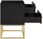 Maxine Wood Veneer And Iron Nightstand - Image 4
