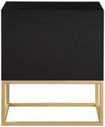 Maxine Wood Veneer And Iron Nightstand - Image 6