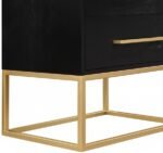 Maxine Wood Veneer And Iron Nightstand - Image 8