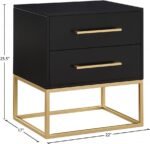 Maxine Wood Veneer And Iron Nightstand - Image 10