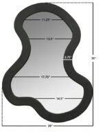 Oblique Acacia Wood Frame Mirror - Image 7
