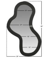 Oblique Acacia Wood Frame Mirror - Image 8