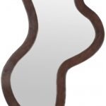 Oblique Acacia Wood Frame Mirror
